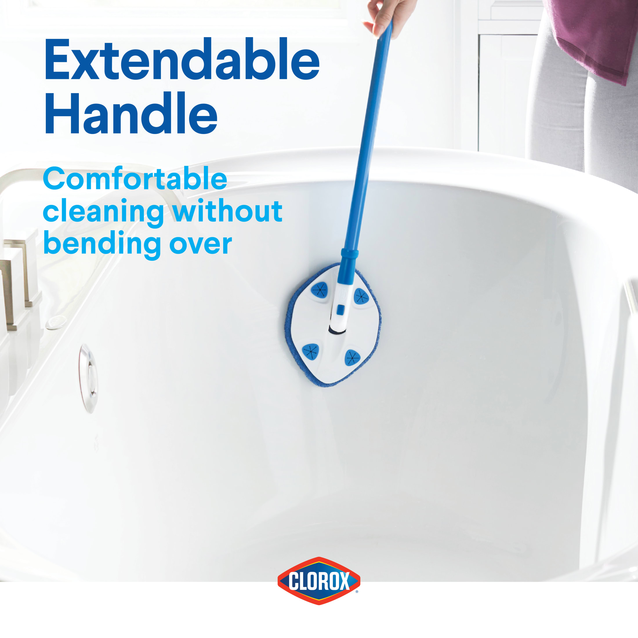 Clorox Extendable Tub and Tile Scrubber, 28.5 Inch photo 3