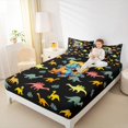 thumbnail image 4 of Manfei Personalized Letter D Full Size Sheets,Monogrammed Theme Bed Sheets,Cartoon Dinosaur Sheet Sets,Ultra Soft Bedroom Decor,4-Piece, 4 of 7