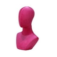 thumbnail image 4 of Vaveren Mannequin Head Shoulder Bust Businesses Shopping Mall Hats Display Stand Rose Red, 4 of 8