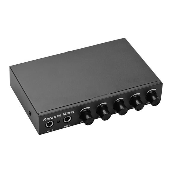 Microphone Audio Mixer for KTV/Meeting/Party/Outdoor Activities Compatible with Computer/Home Audio System/Speaker/Mobile Phone