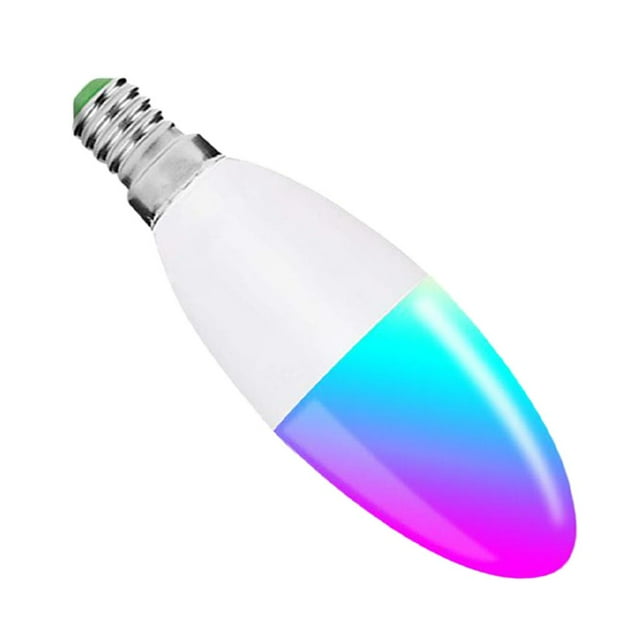 Bombilla de vela de luces inteligentes Bombilla de lámpara inteligente RGBW E26 de aplicaciones Fanmusic Bombilla de vela de luces inteligentes