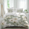 thumbnail image 2 of Sage Green Spring Floral Bedding 3 Piece Duvet Cover Set Queen Size, Summer Botanical Flower Soft Microfiber Comforter Cover with Zipper Closure & Pillowcases, Wrinkle & FadeResistant Quilt Cover, 2 of 9