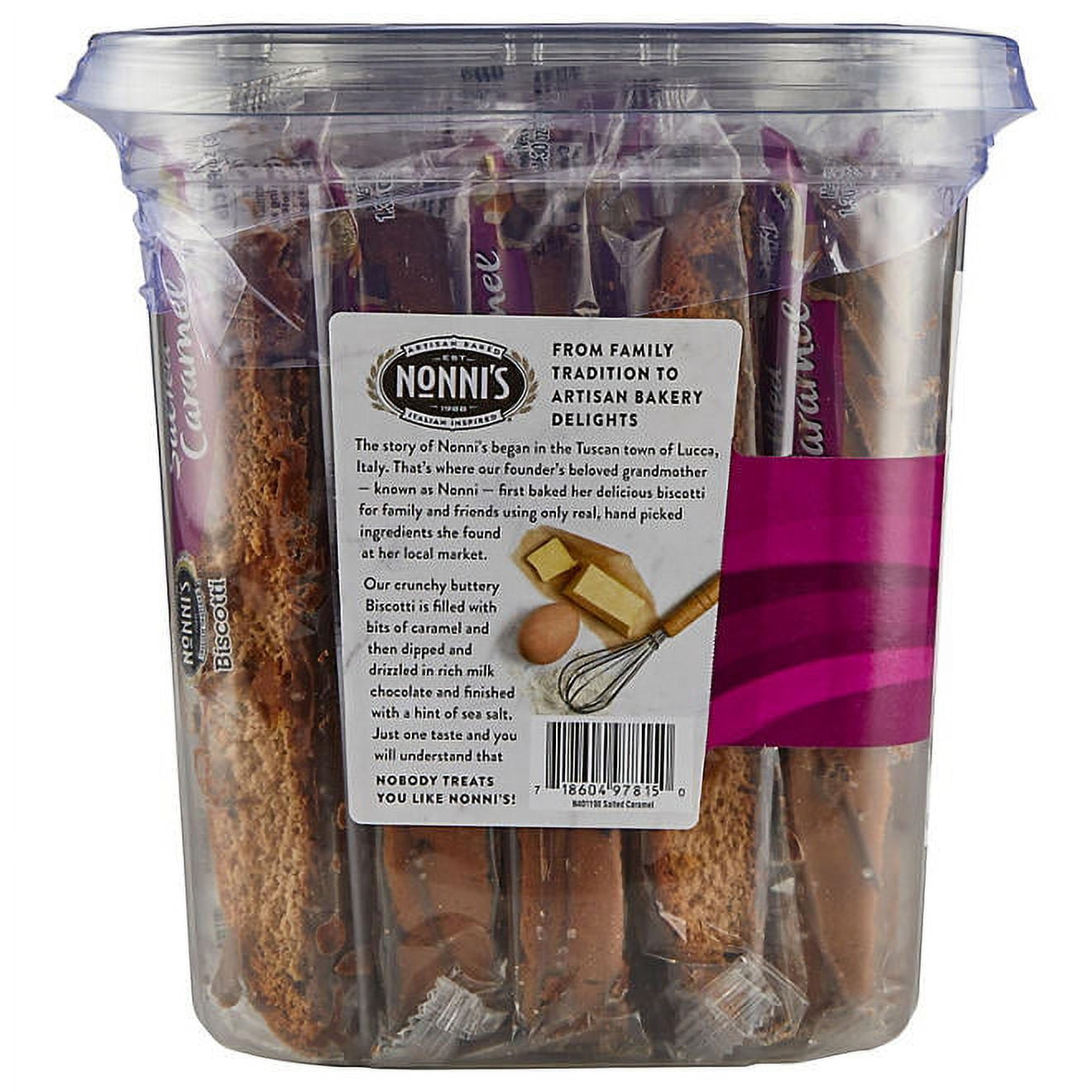 nonnis salted caramel biscotti 24 ct
