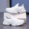 thumbnail image 3 of Djtdsds Kids Solid Color Knit Slip-On Sneakers Breathable Lightweight Casual Running Shoes Size:6.5-7 Years, 3 of 6