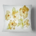 thumbnail image 2 of Designart Brown Flowers with White Shade - Floral Throw Pillow - 16x16, 2 of 5