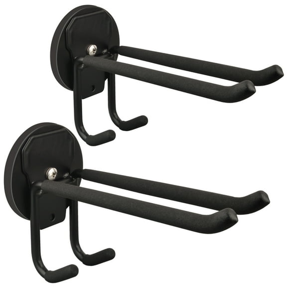 ULIBERMAGNET Double Layer Magnetic Hooks,Heavy Duty Magnetic Storage Hooks for Garden Tools,Shovel,Rope,Cable,Hose,Power Tool Organizer for Garages,Gardens,Workshop (2PACK/3.46INCH)