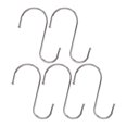 thumbnail image 1 of Unique Bargains Stainless Steel S Shaped Kitchen Pot Pan Clothes Hanger Hook 9.5cm Long 5 PCS, 1 of 1