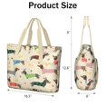 thumbnail image 3 of Tote Bag for Women - Colorful Funny Dachshund Shoulder Bag - Large Utility Work Duffle Bag with Zipper Handbag for Travel, Work, Sprots, 3 of 5