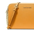 thumbnail image 3 of Michael Kors Women's Jet Set Large Saffiano Leather Zip Crossbody Bag (Pop Orange), 3 of 4