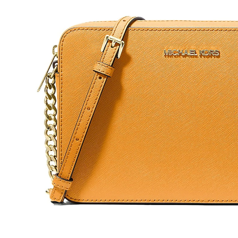 Michael Kors Women's Jet Set Large Saffiano Leather Zip Crossbody