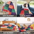 thumbnail image 2 of Yayeee Throw Blanket for Couch Soft Warm 50" x 60" Sofa Chair Bed Decoration, Red and Purple Plaid Pattern, 2 of 7