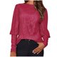 thumbnail image 3 of Ropa urbana para mujer,Camiseta de verano de manga larga con cuello redondo para mujer, informal y cómoda, de tejido suave y transpirable, ideal para el hogar o el trabajo, sopatenor, 3 of 7