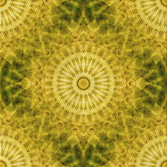 Ahgly Tapis d'Intérieur Lavable en Machine Carré Transitionnel Jaune Foncé Vert, 6 Pieds Carré