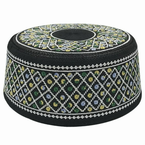Ethnic Muslims Men Prayer Hat Embroidered Islamic Kufi Hat Turkish Kufi Hat