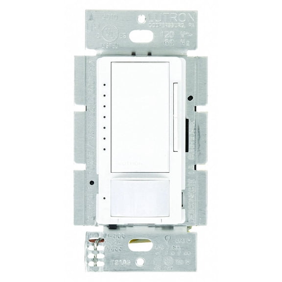 Lutron Vacancy Sensor,PIR,900 sq ft,White  MSCL-VP153M-WH