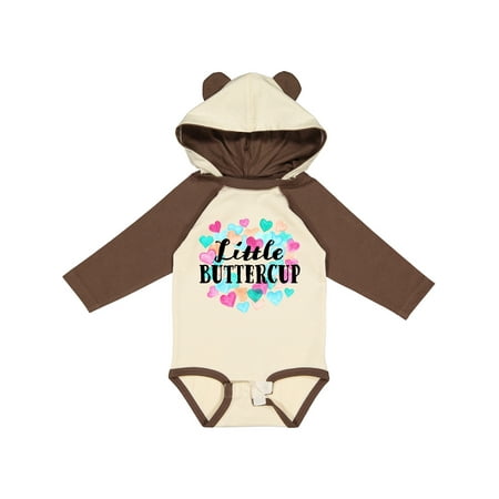 

Inktastic Little Buttercup Hearts Gift Baby Boy or Baby Girl Long Sleeve Bodysuit