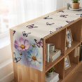 thumbnail image 6 of Table Runners 70 Inches Long Dress Scarves, Pink Blue Floral Farmhouse Coffee/Dining/Kitchen Table Decor, Holiday Table Runner, Butterflies Retro Oil Painting 13x70 Inch, 6 of 9