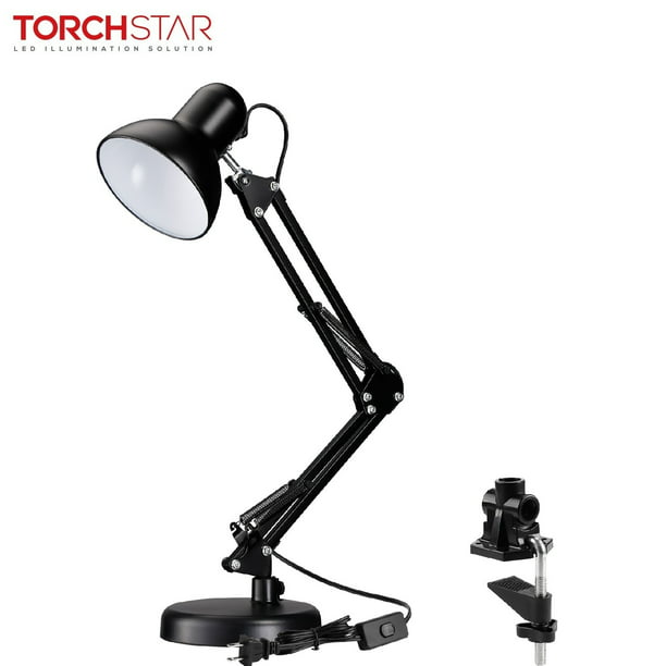 Torchstar Metal Swing Arm Desk Lamp, Swing Arm Desk Lamp With Base
