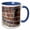 Blue/White, variant on 3drose, If Walls Could Talk, 11oz Two-tone Red Mug