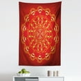 thumbnail image 1 of Mandala Tapestry, Ottoman Art Ornament Hand Drawn Oriental Floral Themed Illustration, Fabric Wall Hanging Decor for Bedroom Living Room Dorm, 5 Sizes, Yellow Red, by Ambesonne, 1 of 1