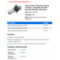 thumbnail image 2 of Engine Coolant Thermostat Housing Assembly - Compatible with 2007 Chevy Silverado 1500 Classic, 2 of 2