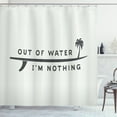 thumbnail image 1 of Ambesonne Surf Shower Curtain, Water I am Nothing, 69"Wx70"L, Coconut Charcoal Grey, 1 of 3
