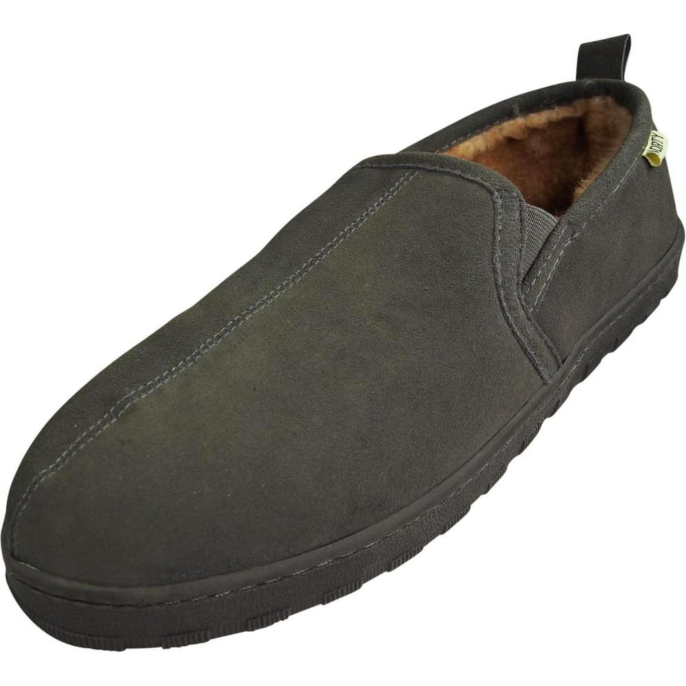 NORTY - Norty Mens Genuine Leather Cowhide Suede Slippers - Twin Gore ...