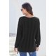 thumbnail image 1 of ABPHQTO Suéter de mujer con cordones en punto trenzado Love Letters negro, 1 of 5