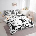 thumbnail image 3 of Feelyou Funny Halloween Ghost Bedding Comforter Set 7-Piece, Gothic Spider Web King Bedding Sets, Teens Boys Girls Kids Reversible Bed Sheets, Breathable Home Decor, 3 of 7