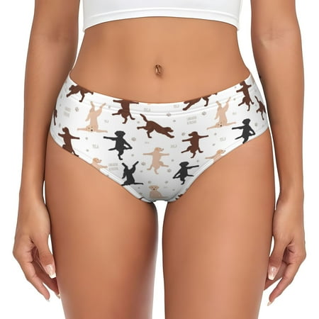 Womens Underwear - Labrador Retriever Dog No.1006 No Show Seamless Underwear for Women  Soft Stretch Womens Panties  Hipster Ladies Panties Bikini Underwear Briefs