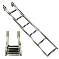Marine City 304 Stainless Steel 6-Step Telescoping Swim Ladder, Sleek, Durable, Easy to Install, for Boats, Marines, RVs, Ships, Yachts Pack of 1