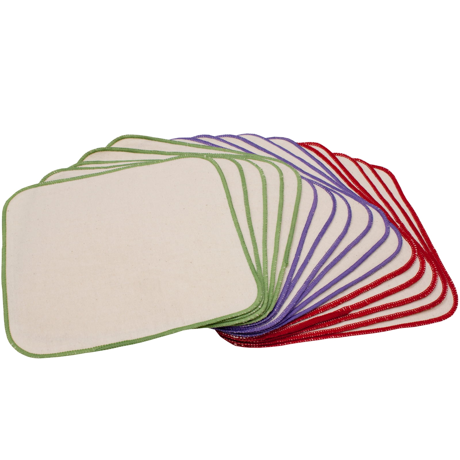 OsoCozy Flannel Baby Wipes Reusable and Washable 15 Pack