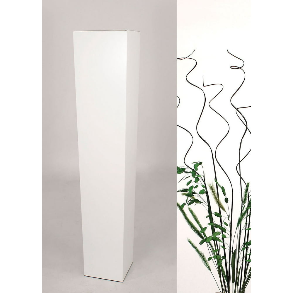 Green Floral Crafts 27" Slender Tapered Tall Floor Vase All White