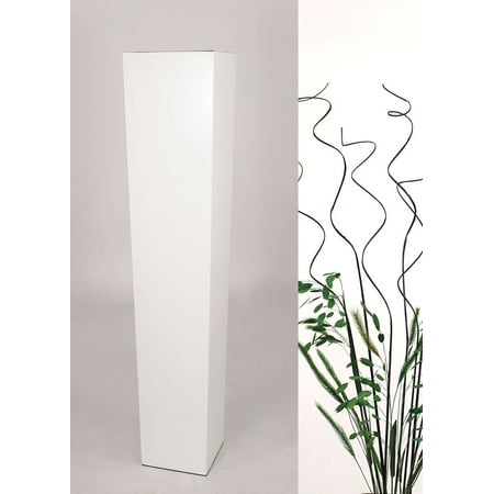 Greenfloralcrafts 27 Slender Tapered Tall Floor Vase All White