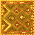 thumbnail image 1 of Ahgly Company Machine Washable Indoor Square Southwestern Yellow Country Area Rugs, 7' Square, 1 of 4