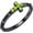 Black, variant on 925 Sterling Silver White Gold Plated Green Peridot Ring - Women's Christmas Gift