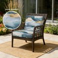 thumbnail image 2 of Outdoor Patio Cushion Covers 2 Pack Grey Marble Patio Chair Cushion Covers with Ties and Zipper Gold Cloud Waterproof Outdoor Seat Cushion Covers for Patio Furniture 22"x20", 2 of 9