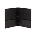 thumbnail image 4 of Poly Two-Pocket Folder w/Fasteners 11 x 8.5, Black, 25/Box, 4 of 6