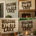 thumbnail image 4 of Rustic Metal Welcome Sign for Lake House Cabin – Laser Cut Outdoor Wall Art Dacor 20x18, 4 of 7
