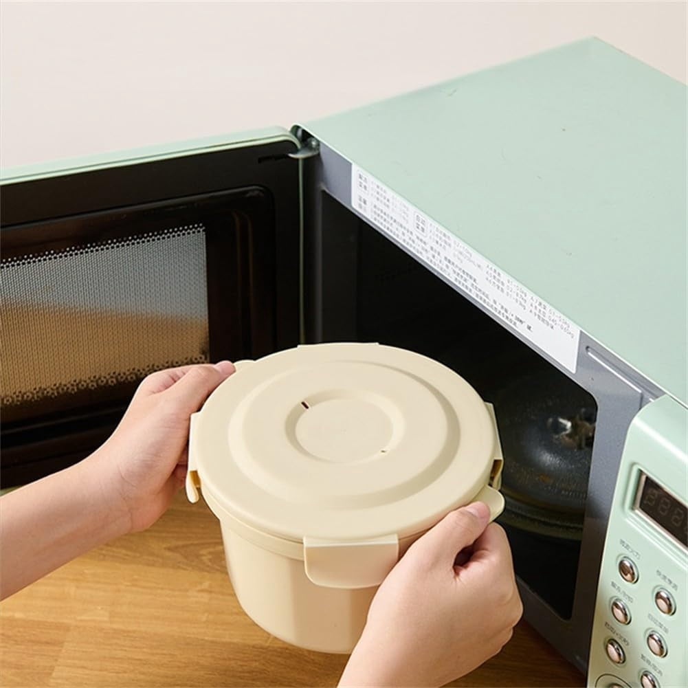 ABPETE Microwave Rice Cooker And Steamer Pot With Steam Circulation For Even Cooking Of Rice, Pasta, And Vegetables, Portable Design For Travel And Easy Maintenance