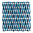 thumbnail image 2 of Ambesonne Retro Shower Curtain, 60s 70s Style Round Shapes, 69"Wx75"L, Sky Blue, 2 of 4
