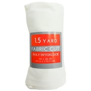 Shason Textile presents Poly Knit Interlock 1.5 Yard Precut Fabric, White