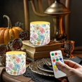 thumbnail image 2 of Kuiaobaty Daisy Flower Leaf Pattern 4 PCS Flameless LED Candle with Color Changing Control 4H 8H Timer Remote Electric Pillar Candle for Room Fall Home Decor Wedding Christmas Decorations, 2 of 7