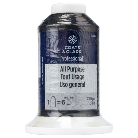 UPC: 0073650052613 | Coats & Clark&trade Professional All Purpose Black Polyester Thread 3000 Yards 35 Weight