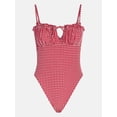 thumbnail image 5 of Kacey Lee Women's and Women's Plus Tie Neck Scoop Back One Piece Swimsuit, Sizes XS-3X, 5 of 5