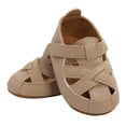 thumbnail image 3 of Wangsaura Newborn Anti-slip Sandals, Toddler Solid/ Contrast Color Shoes, 3 of 9