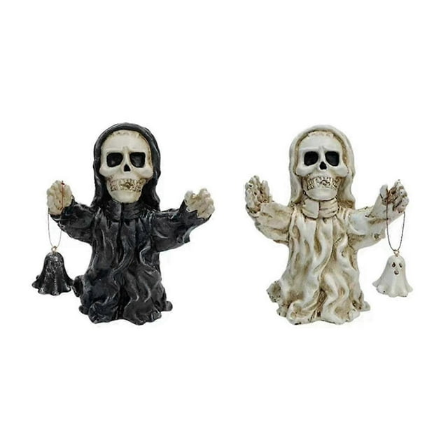 Headband Skull Decoration Skeleton Figurines Cool Statue Skull Halloween Skull Horrible Ornaments for Home Decor C