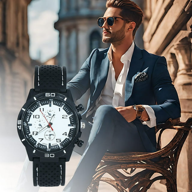 Pisexur Belleza Maquillaje Reloj mecánico inspirado en carreras de silicona perforada para hombre, reloj deportivo para estudiantes y profesionales.para mujeres y hombres