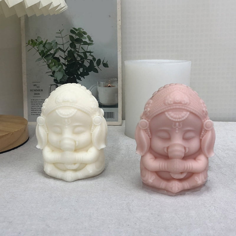 Statue Mold Ganesh- Candle Mold Wax Melt Mould Ganesa Silicone Mold for Candle