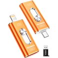 thumbnail image 1 of Memoria USB TEARMOS de 256 GB Photo Stick para iPhone, color naranja cósmico, 1 of 8